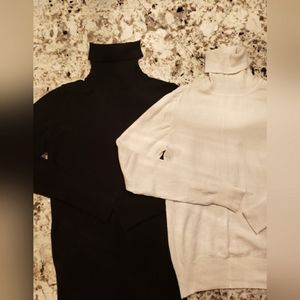 Bundle - black and white turtlenecks